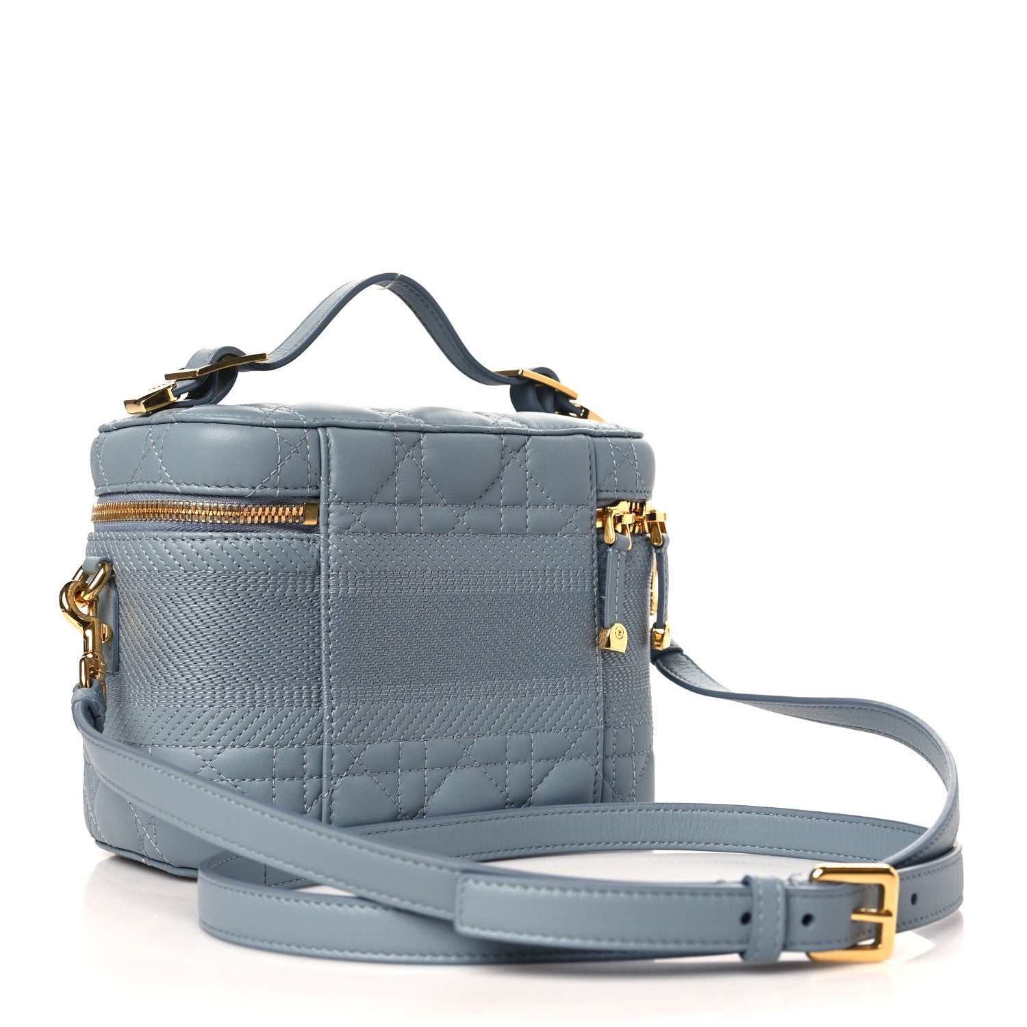 Christian Dior Lambskin Cannage Small Diortravel Vanity Case Cloud Blue 3 of 8