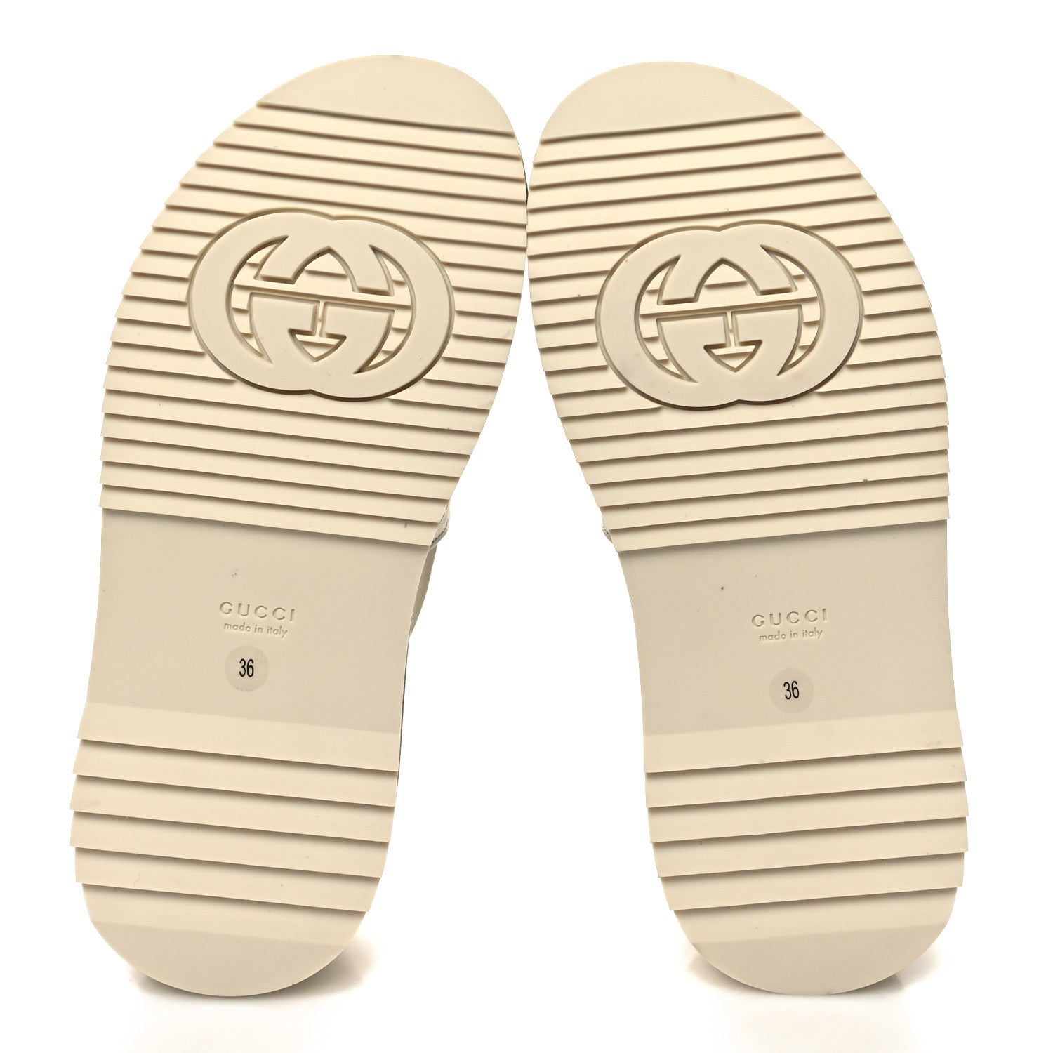 Gucci GG Supreme Monogram Angelina Platform 35mm Slingback Sandals 36 White Mystic White 5 of 9