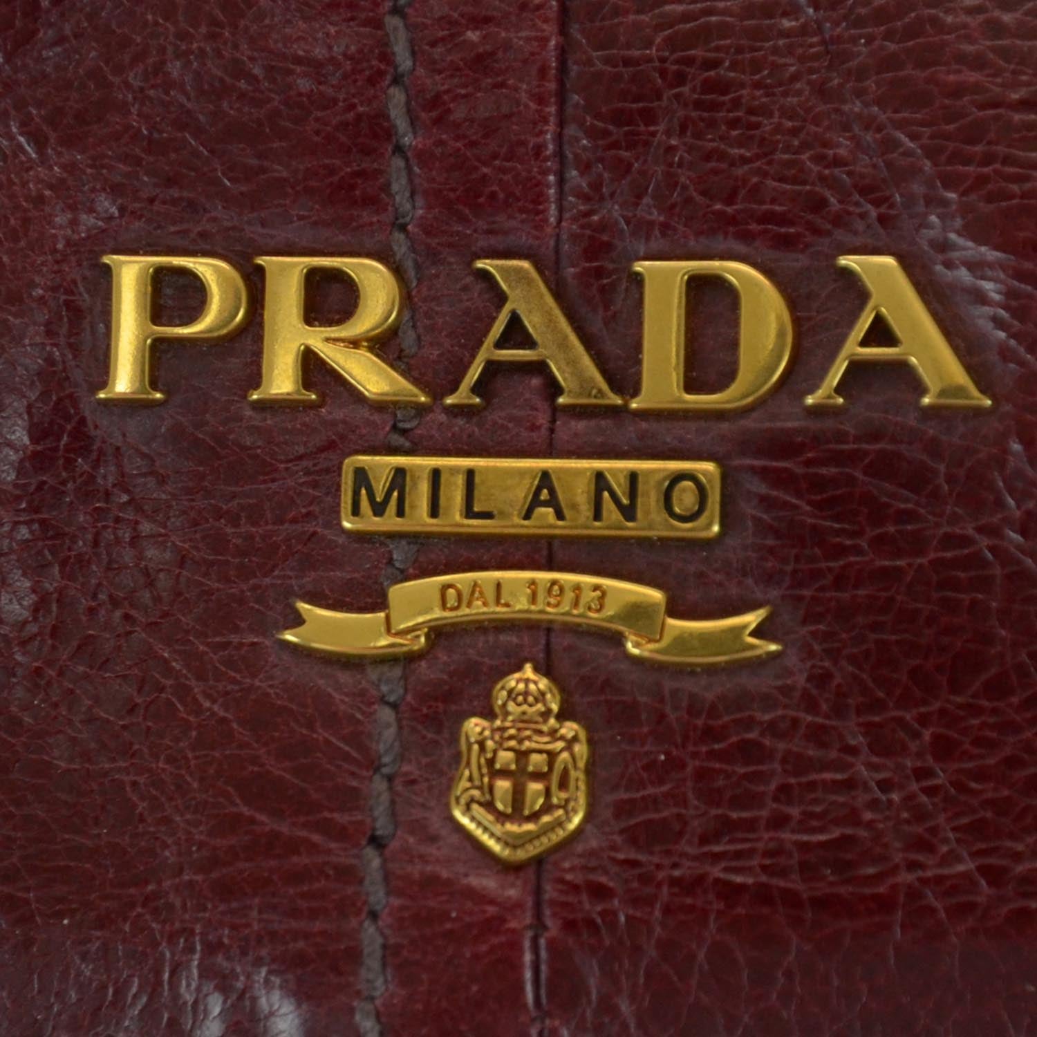 Prada Vitello Shine Hobo Amaranto 5 of 8