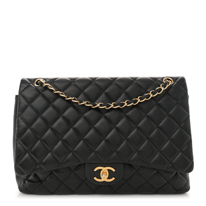 Chanel Lambskin Quilted Maxi Double Flap Black 1 of 14
