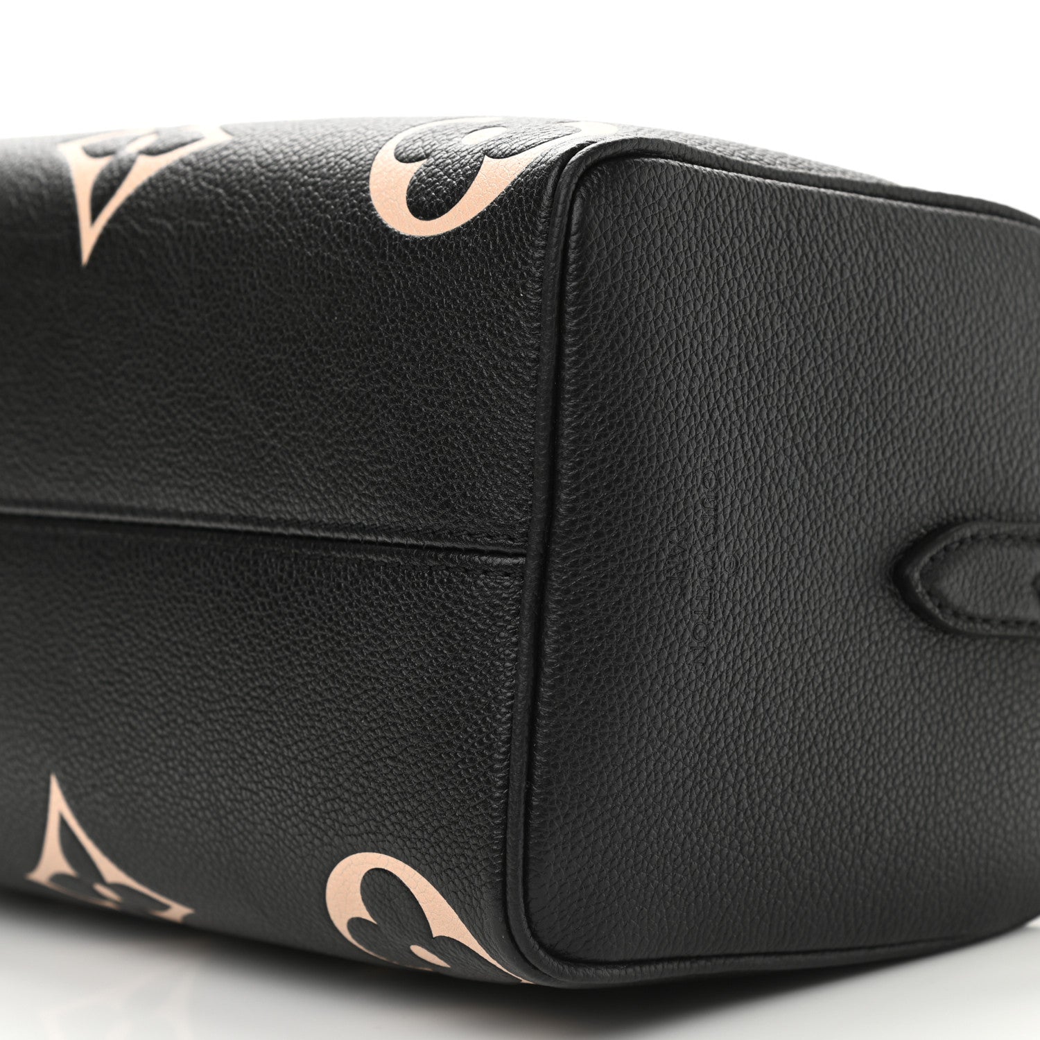 Louis Vuitton Empreinte Monogram Giant Speedy Bandouliere 25 Black Beige 6 of 10
