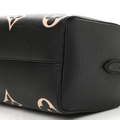 Louis Vuitton Empreinte Monogram Giant Speedy Bandouliere 25 Black Beige 6 of 10