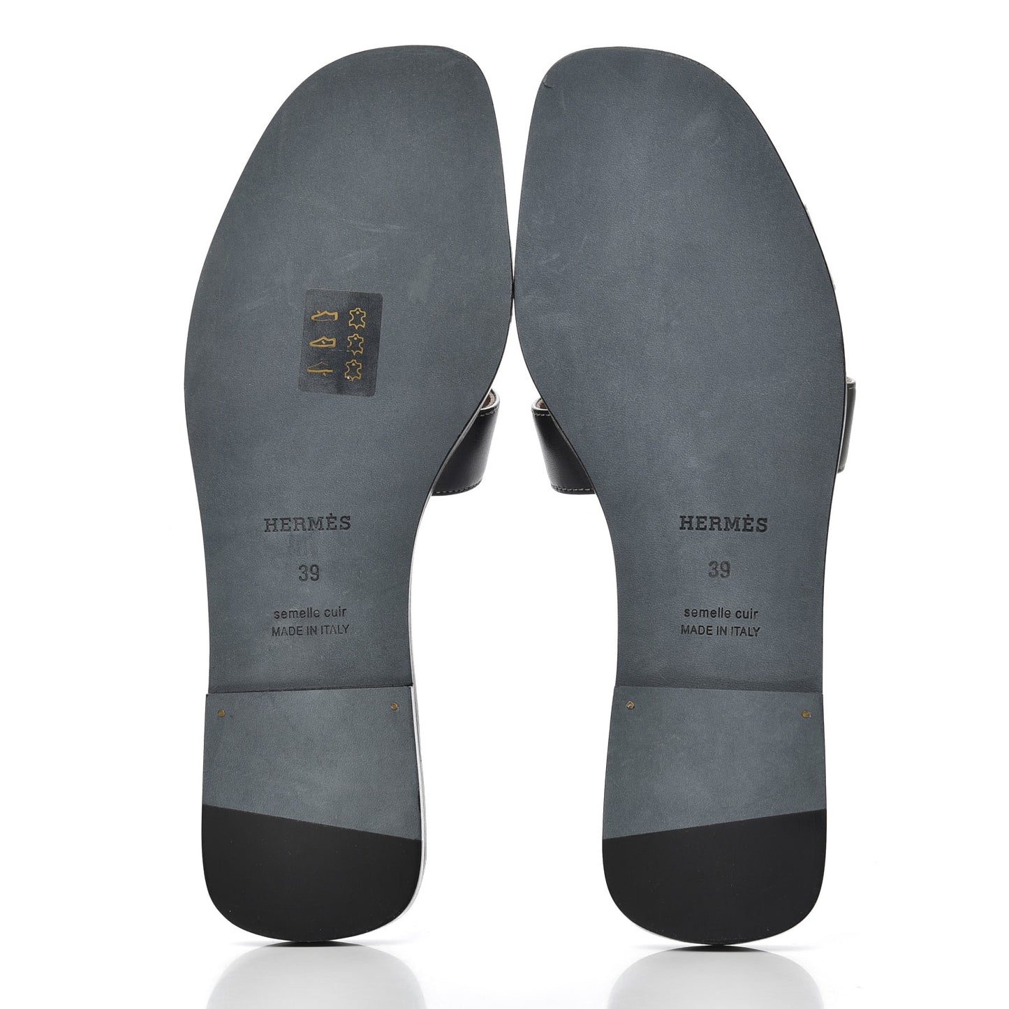 Box Calfskin Oran Sandals 39 Black
