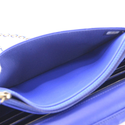 Chanel Lambskin Quilted Wallet On Chain WOC Royal Blue 8 of 10