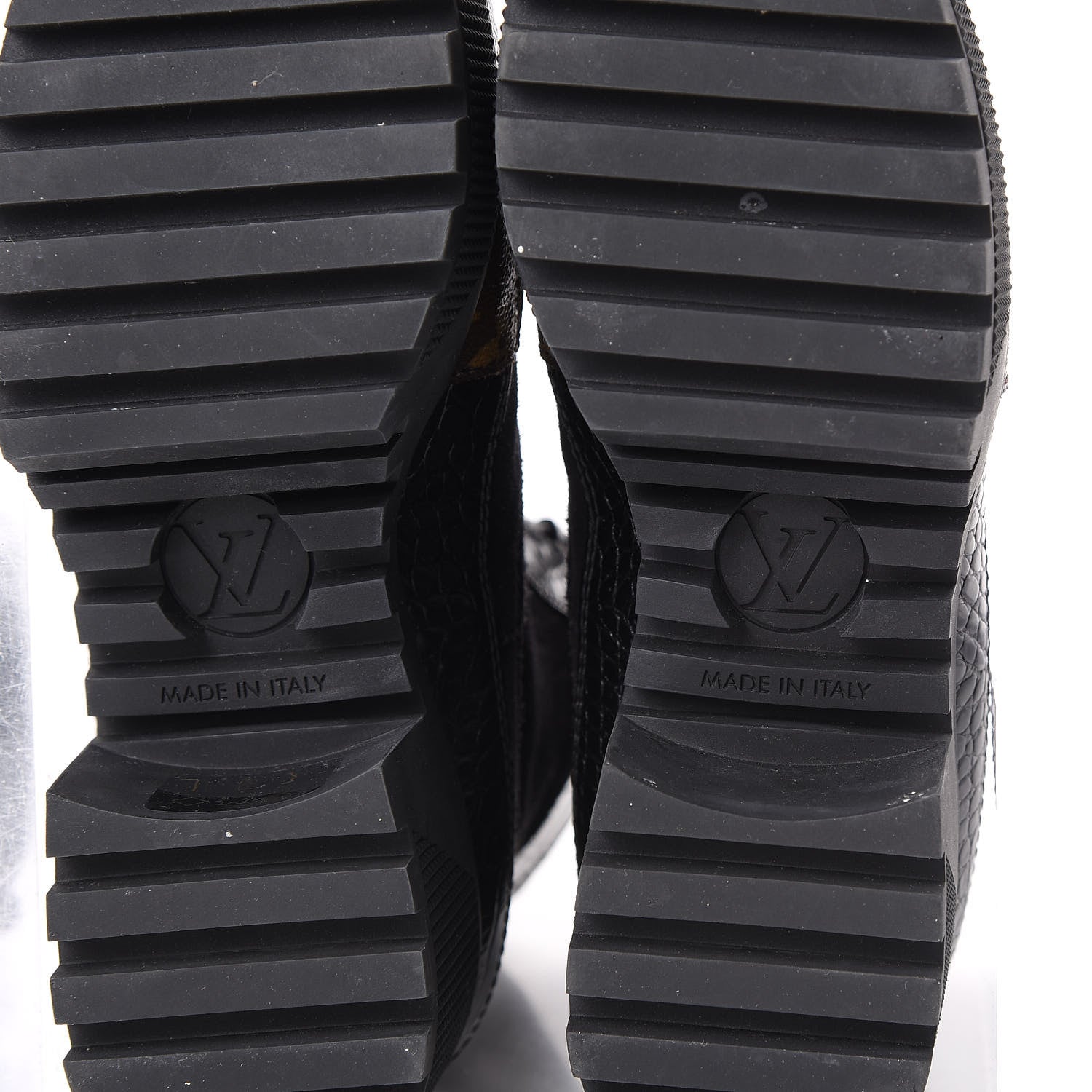 Louis Vuitton Suede Calfskin Monogram Laureate Platform Desert Boots 36 Black 9 of 13