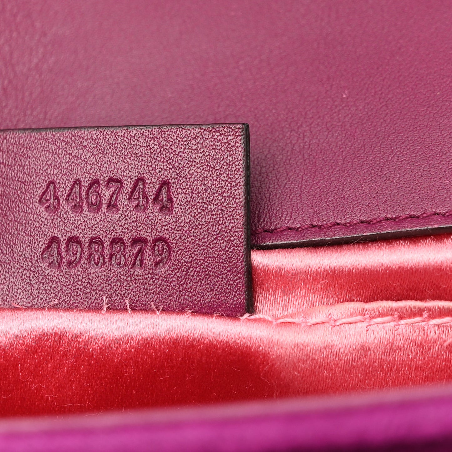 Velvet Matelasse Mini GG Marmont Shoulder Bag Fuchsia Violet Cyclamen