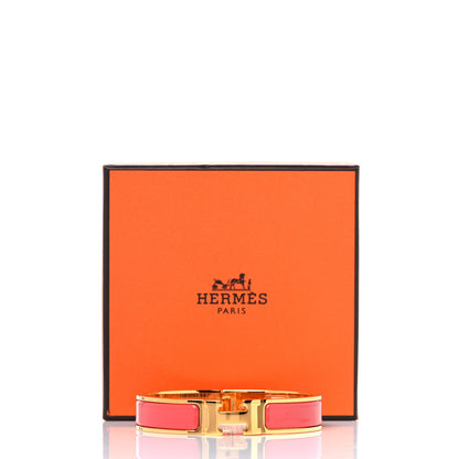 Hermes Enamel Narrow Clic Clac H Bracelet GM Rouge Corail 6 of 6