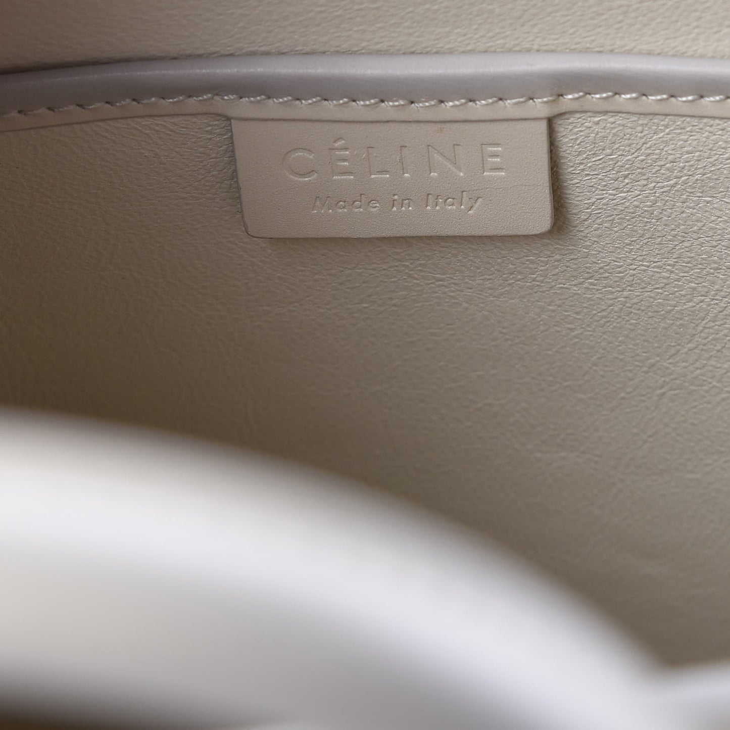 Smooth Calfskin Multicolor Double Stitching Nano Luggage White