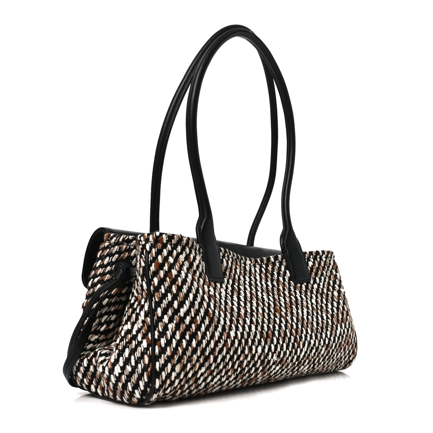 Chanel Tweed Calfskin Urban Essentials Small Shopping Bag Black Multicolor 2 of 10