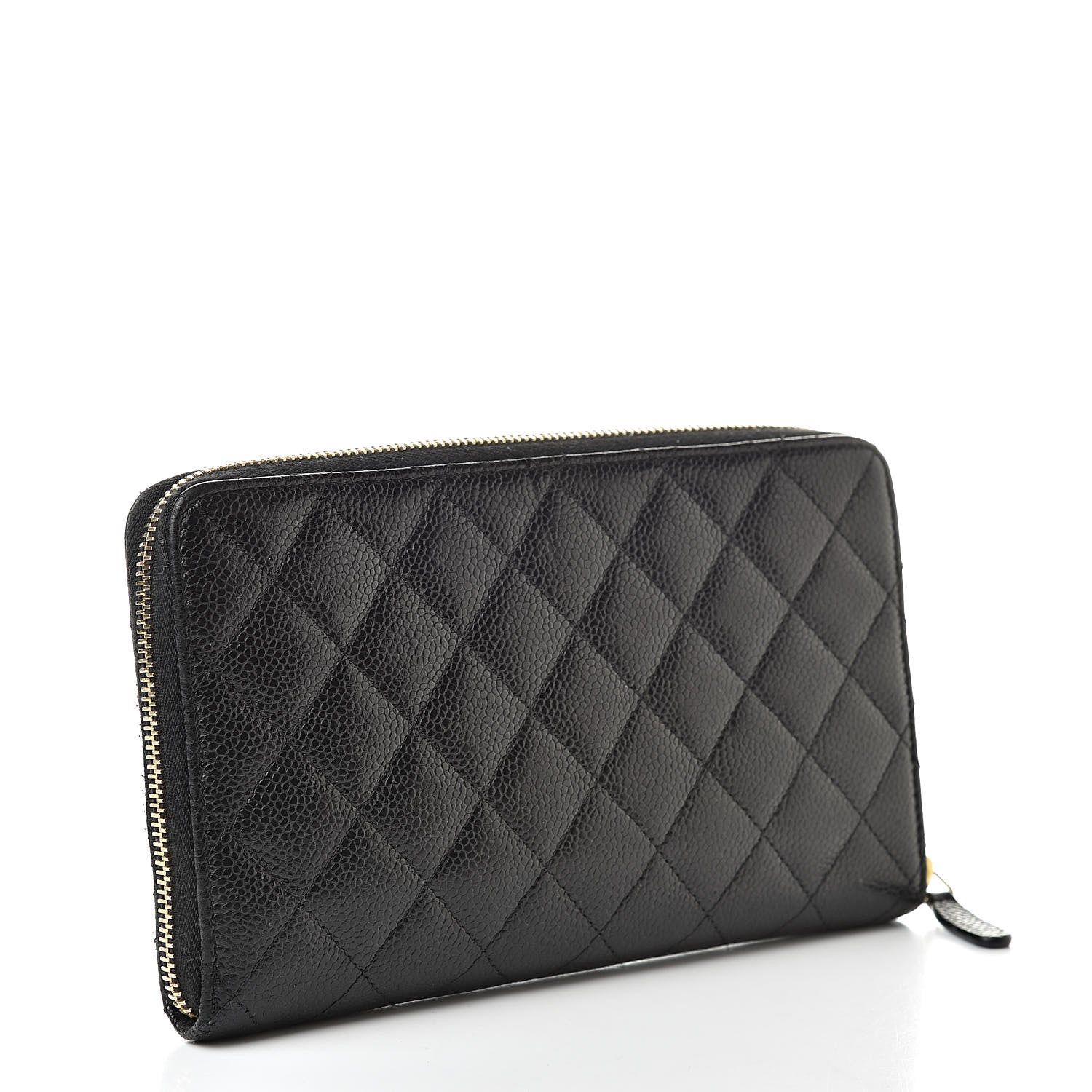 Chanel Caviar Quilted Large Zip Around Organizer Wallet Black 3 of 15