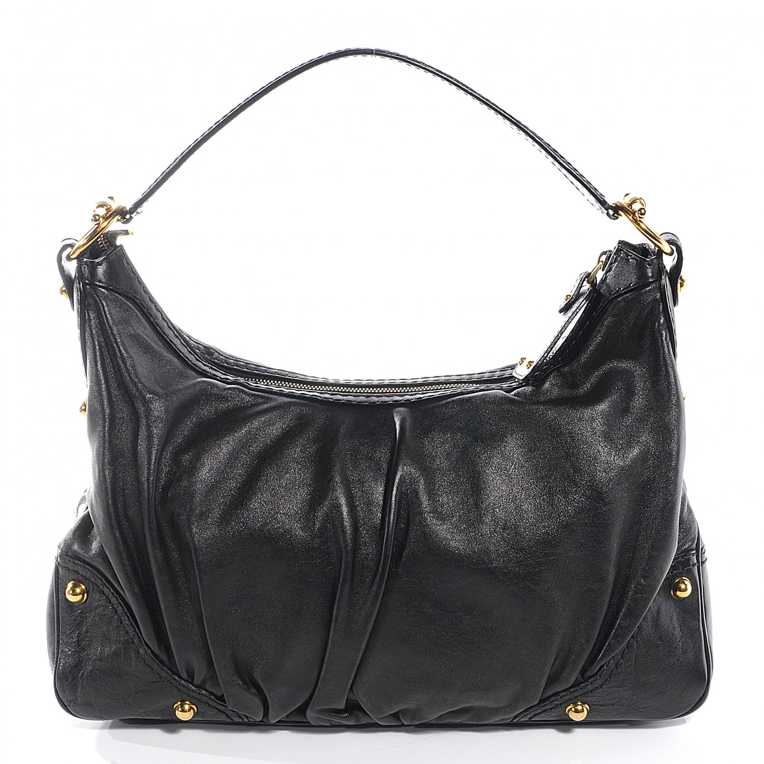 Gucci Leather Medium Jockey Hobo Black 1 of 9