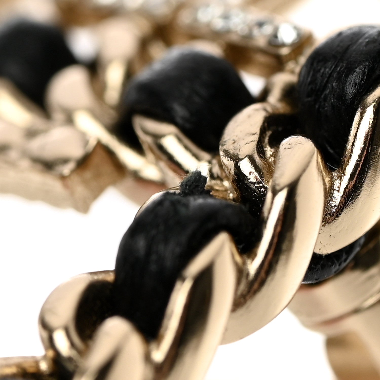 Chanel Lambskin Pearl Strass Sergeant Chanel Shield Brooch Gold 5 of 7