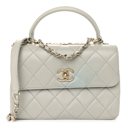 Chanel Lambskin Quilted Small Trendy Chain CC Flap Dual Handle Bag Light Blue 1 of 11