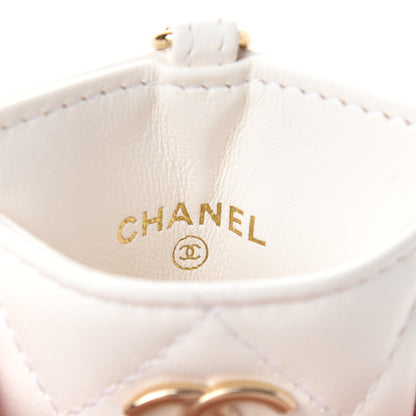Chanel Lambskin Quilted My Chanel Lady Card Holder On Chain White 8 of 11