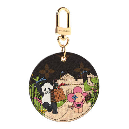 Louis Vuitton Monogram 2021 Christmas Animation China Wall Bag Charm Key Ring Myosotis Blue 1 of 4