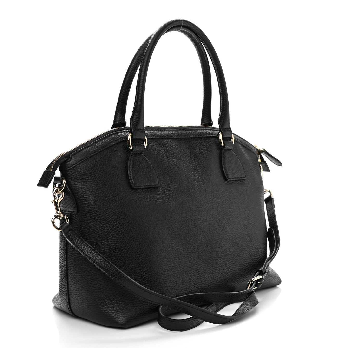 Dollar Calfskin GG Charm Dome Satchel Orange Black