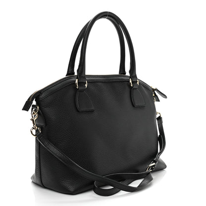Gucci Dollar Calfskin GG Charm Dome Satchel Orange Black 3 of 10
