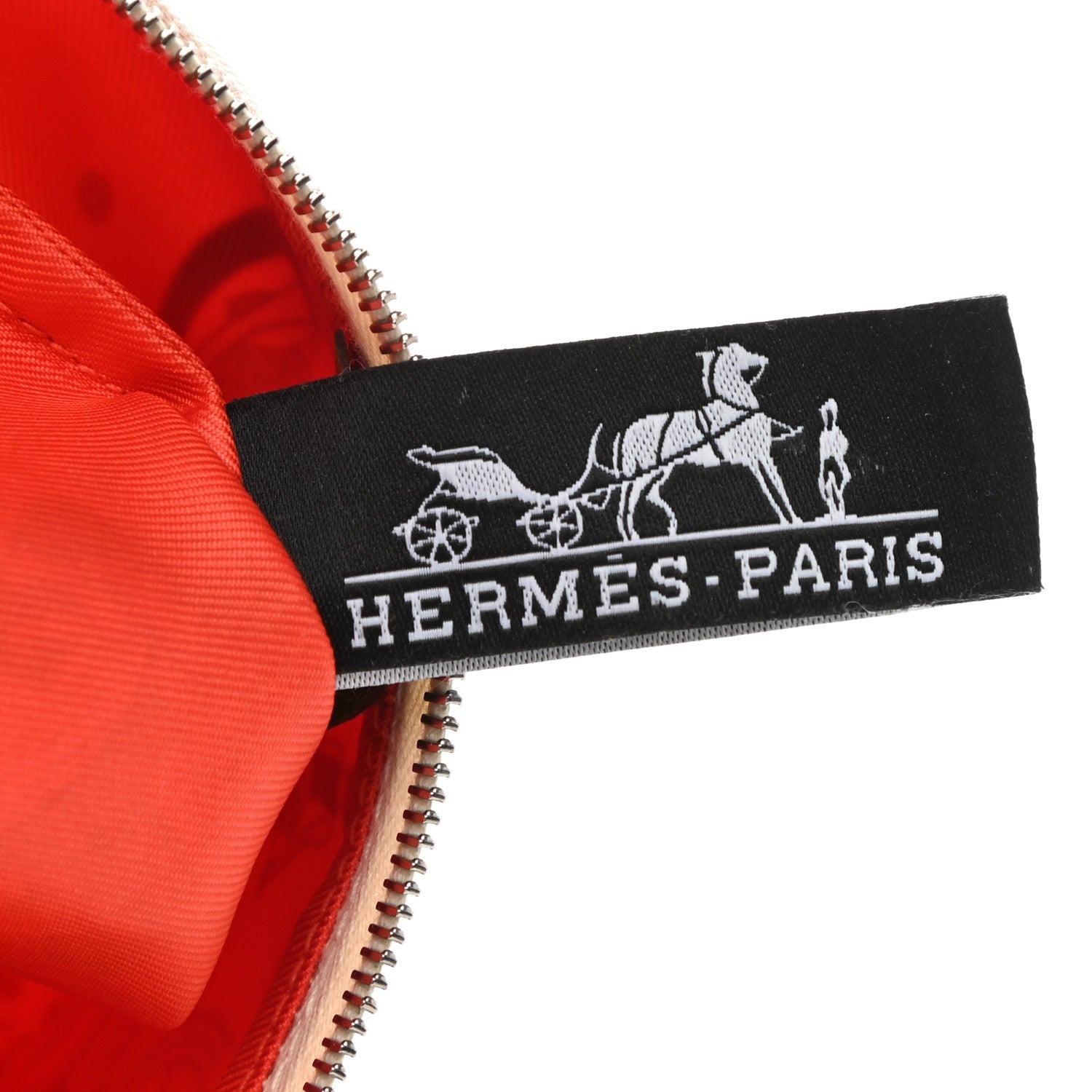 Hermes Technical Silk Ex-Libris Les Parisiennes Silky Pocket Cosmetic Case Sesame Nata Bronze 6 of 11