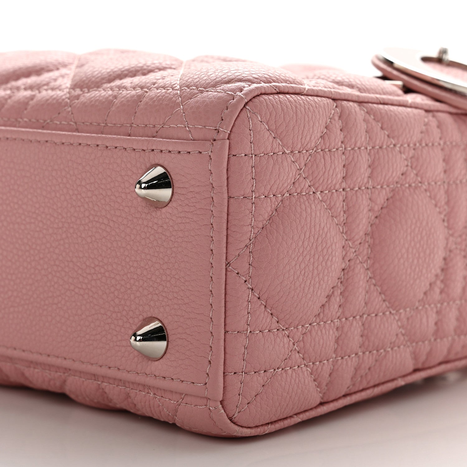 Christian Dior Grained Calfskin Cannage Small Lady Dior Fard 10 of 11
