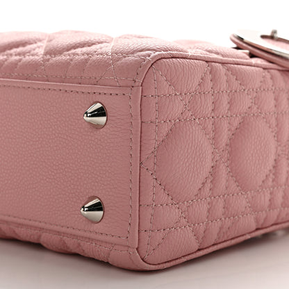 Christian Dior Grained Calfskin Cannage Small Lady Dior Fard 10 of 11