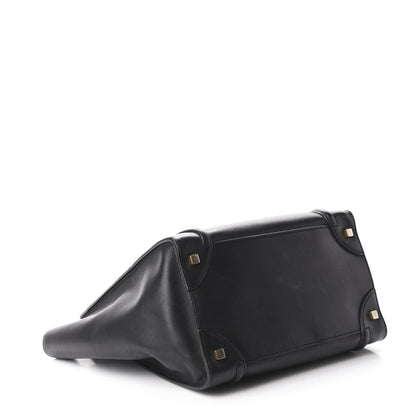 Celine Smooth Calfskin Mini Luggage Black 4 of 9