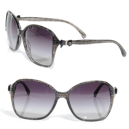 Chanel CC Tweed Bow Sunglasses 5205 1 of 5