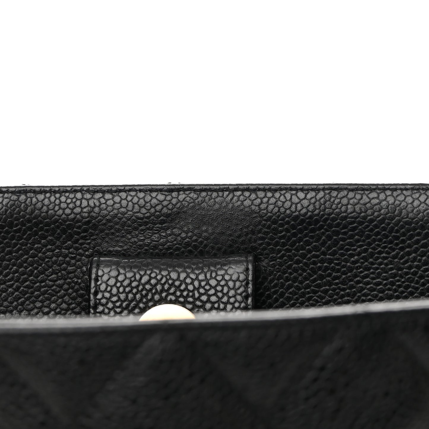 Caviar Quilted Petit Shopping Tote PST Black