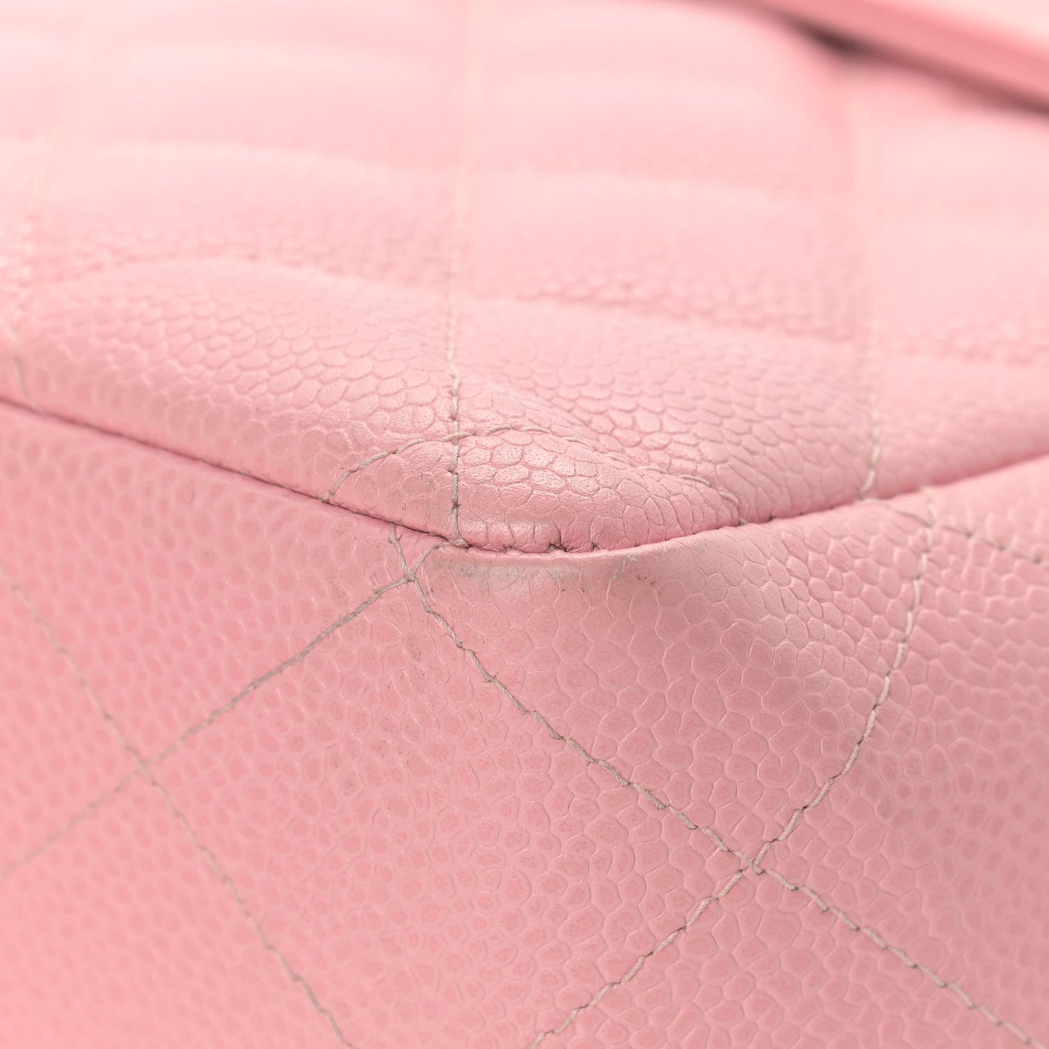 Chanel Caviar Quilted Jumbo Single Flap Pink 9 of 17