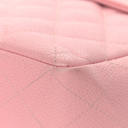 Chanel Caviar Quilted Jumbo Single Flap Pink 9 of 17