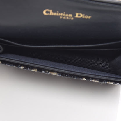Christian Dior Oblique Saddle Card Holder Blue 5 of 7