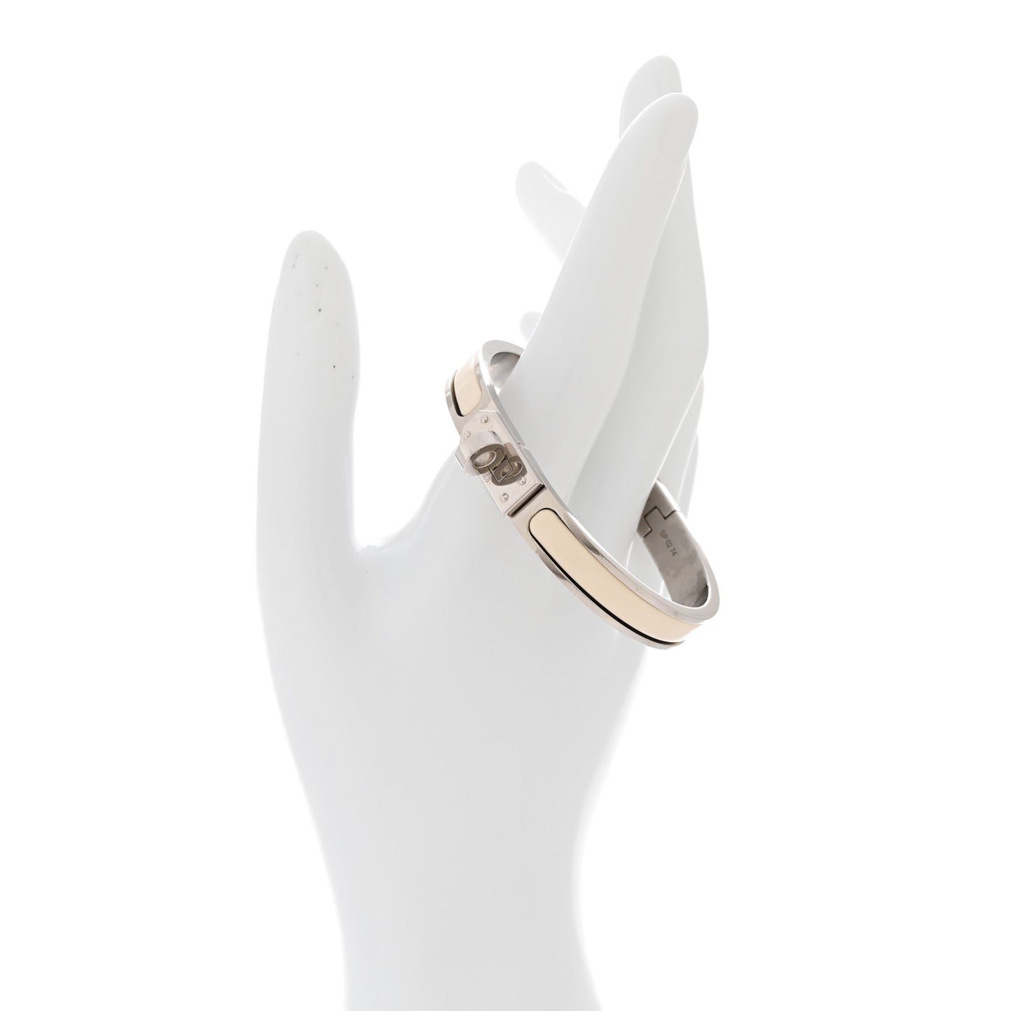 Enamel Mini Clic Kelly Bracelet PM Creme