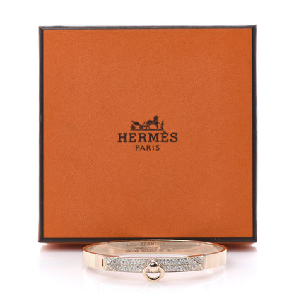 Hermes 18K Rose Gold Diamond PM Collier De Chien Pave Bracelet SH 6 of 6