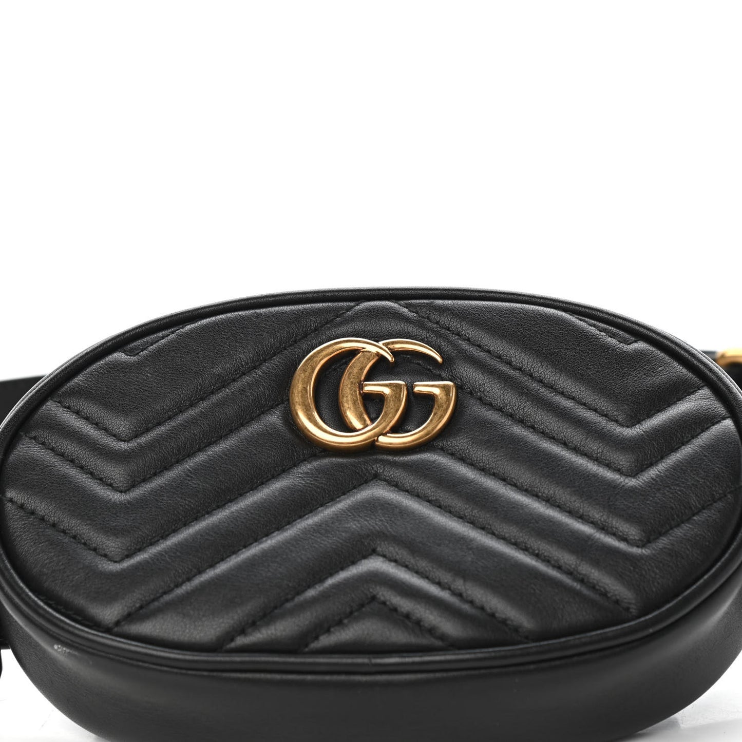 Calfskin Matelasse GG Marmont Belt Bag 85 34 Black