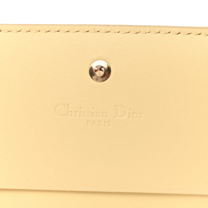 Christian Dior Lambskin Cannage Mini Lady Dior Wallet Soft Yellow 7 of 10