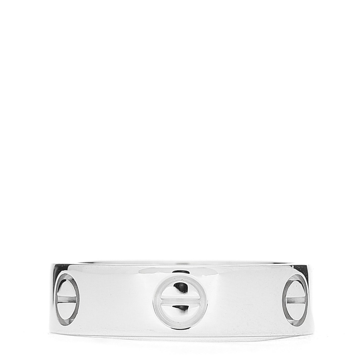 18K White Gold 5.5mm LOVE Ring 54 6.75
