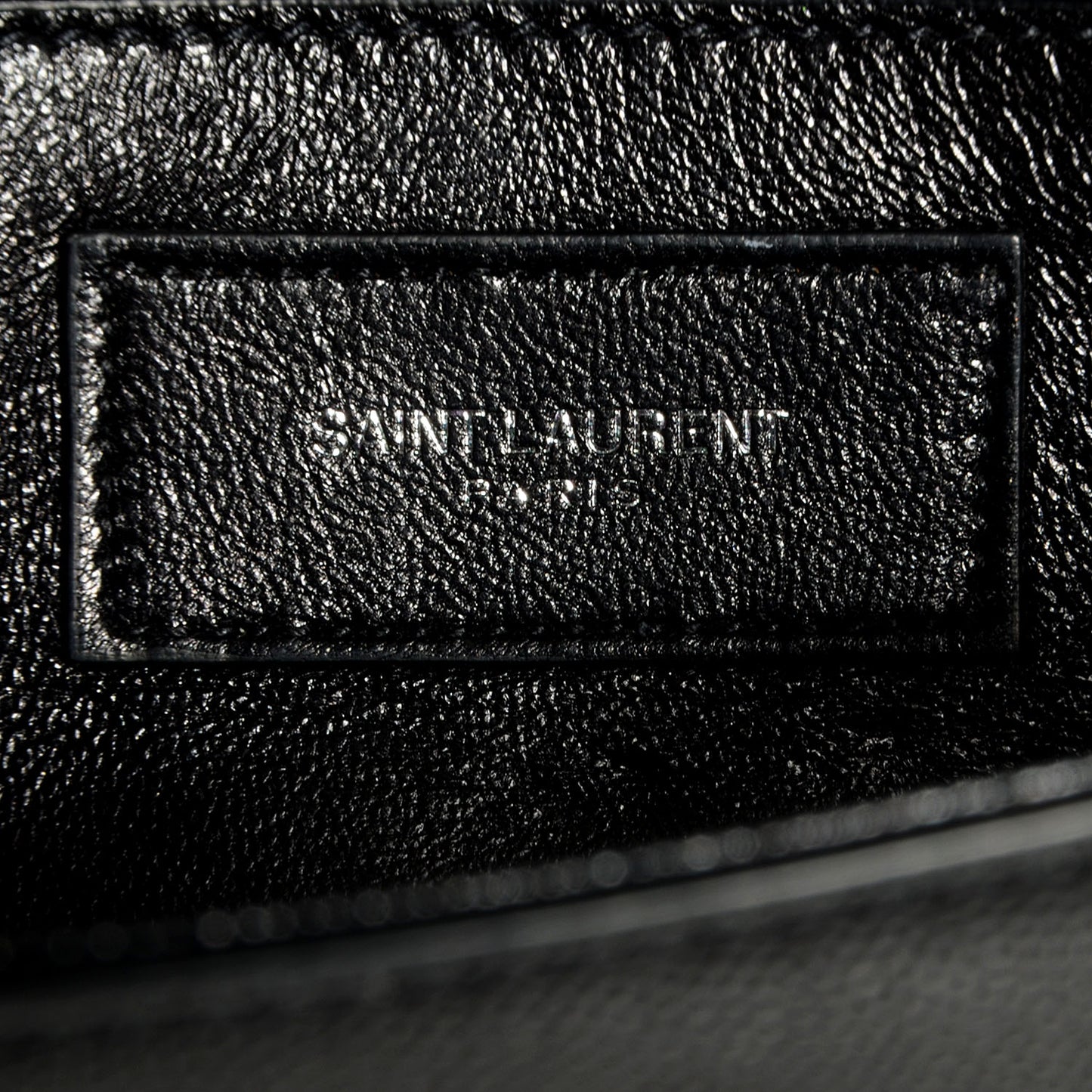 Grain De Poudre Matelasse Monogramme Studded Clutch Black