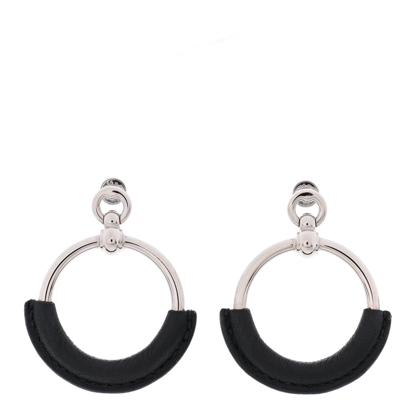 Swift Palladium Loop Earrings Black