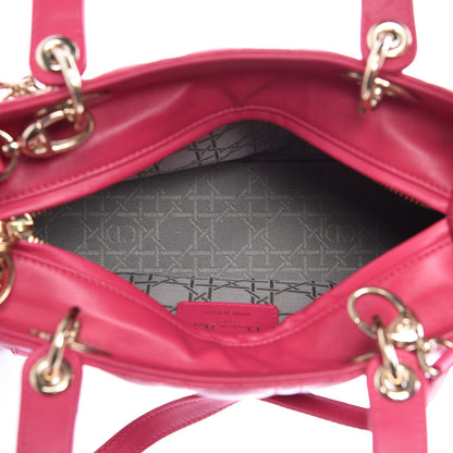 Christian Dior Lambskin Cannage Medium Lady Dior Pink 5 of 13