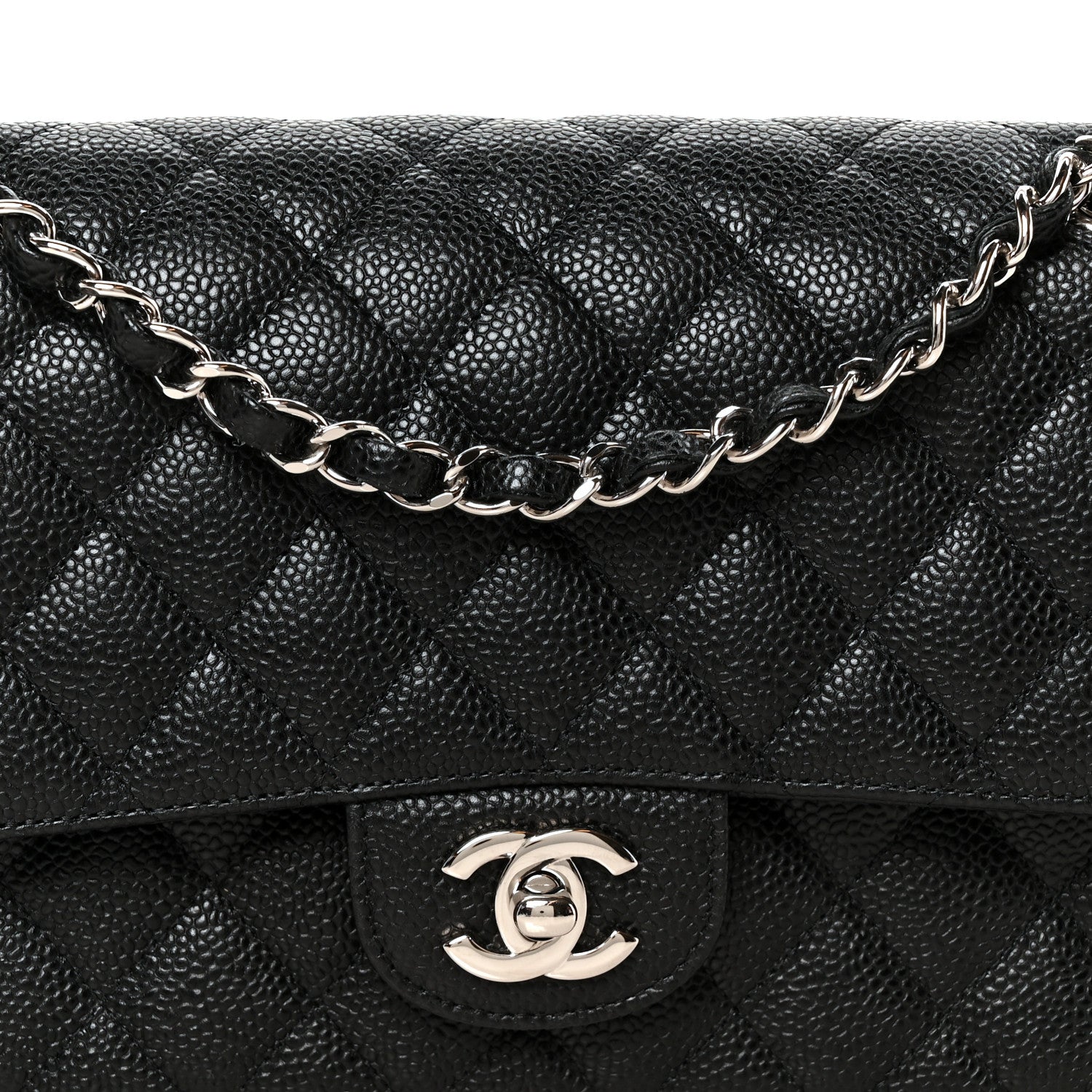 Chanel Caviar Quilted Medium Double Flap Black 9 of 11