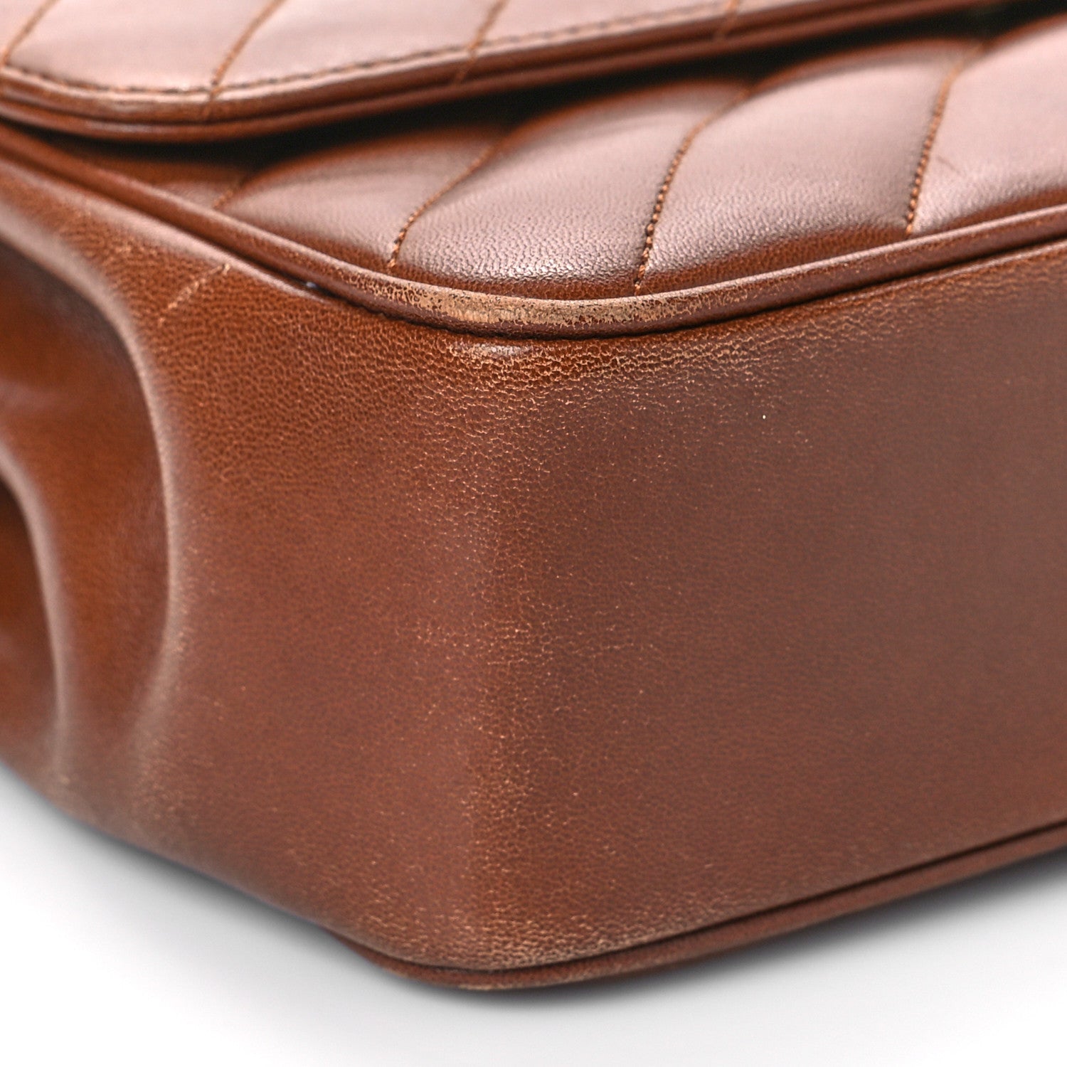 Chanel Lambskin Quilted Jumbo Coco Vintage Flap Brown 9 of 17