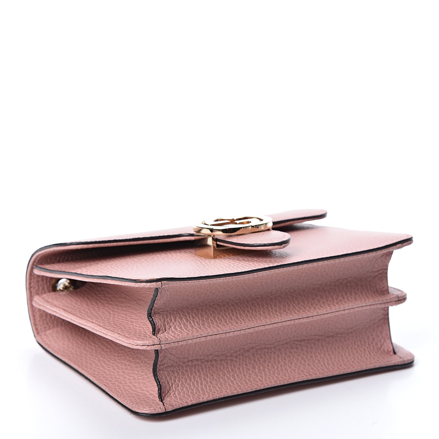 Dollar Calfskin Small Interlocking G Shoulder Bag Soft Pink