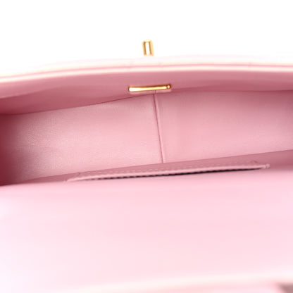 Chanel Pearly Lambskin Pearl Quilted Small Flap Pink 5 of 11