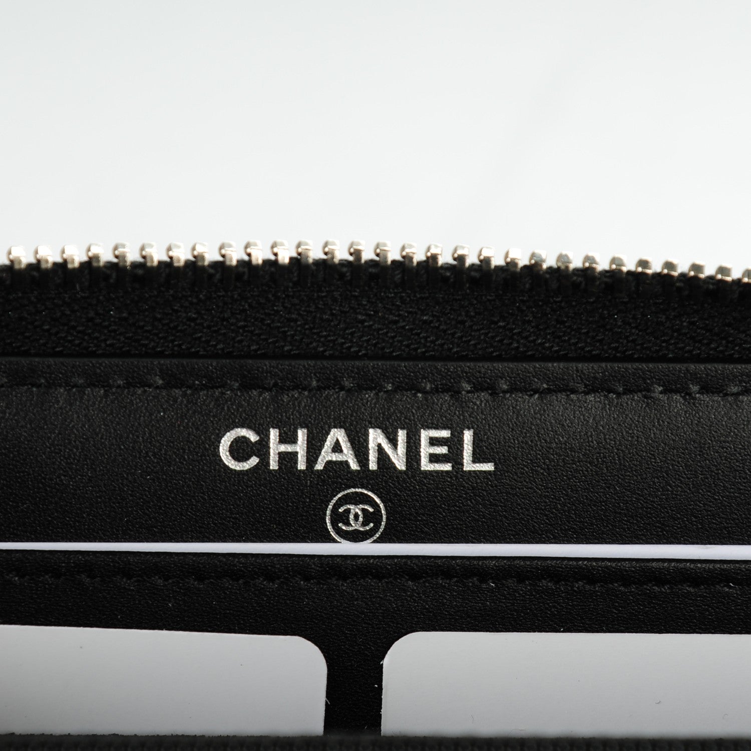 Chanel Patent Double Quilted Zip Around Wallet Black 6 of 8
