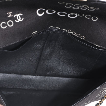 Chanel Canvas Chocolate Bar Quilted Coco East West Flap Black 5 of 7