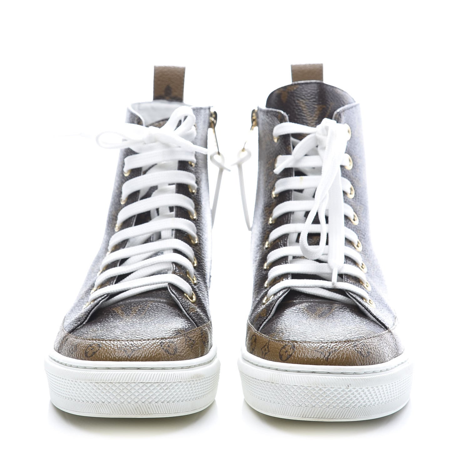 Patent Reverse Monogram Stellar Sneaker Boots 36