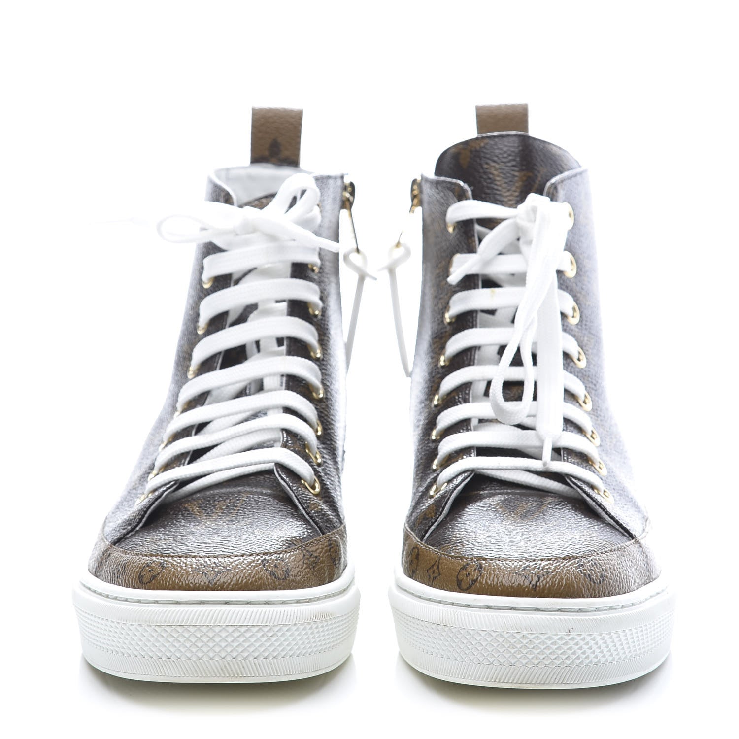 Louis Vuitton Patent Reverse Monogram Stellar Sneaker Boots 36 2 of 11