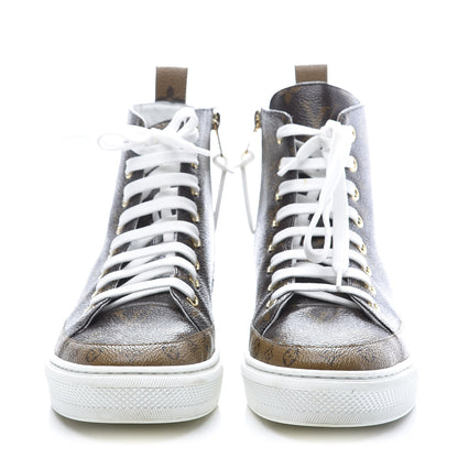 Louis Vuitton Patent Reverse Monogram Stellar Sneaker Boots 36 2 of 11