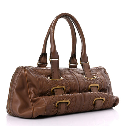 Bottega Veneta Nappa Intrecciato Accordion Satchel Noce 2 of 15