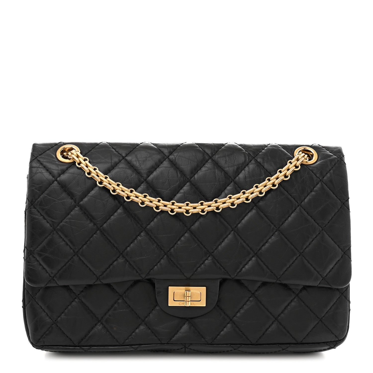 Chanel Aged Calfskin Quilted 2.55 Reissue 226 Flap Black 1 of 11