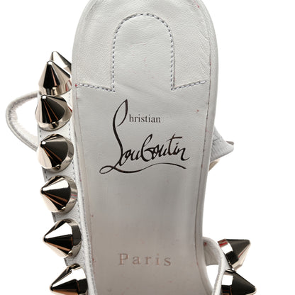 Christian Louboutin Calfskin Spikita Slingback 100 Stiletto Pumps 38.5 White 6 of 7